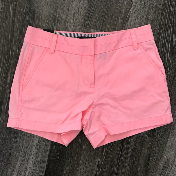 J. Crew Pants - NWT J Crew 4” Pink Chino Shorts Size 0